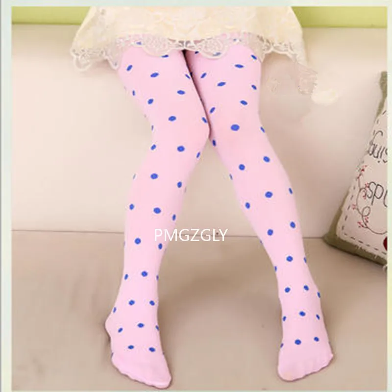 Girl Dot Tights Girls Tights Opaque Velvet Stockings for Kids Girl Print Tight Children Pantyhose 2 to 9 Year-kids pantyhose toddler tights