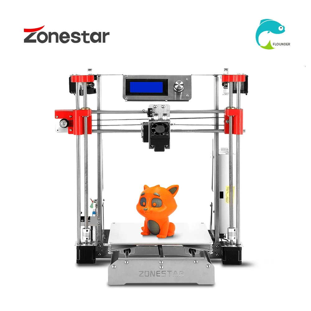 Дешево Дополнительно Двойной Экструдер Full Metal Reprap Prusa i3 3D Принтер DIY Kit Auto Leveling Легко Собрать Gft SDCard Feeder Бесплатно доставка