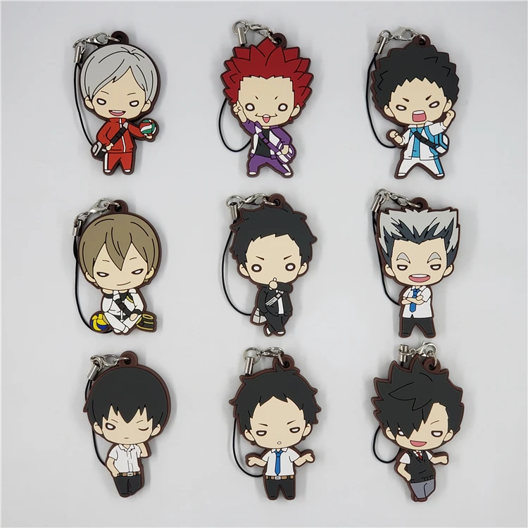 Хайкюу! Аниме Bokuto Koutarou Konoha Akinori Tendo Satori Kageyama Tobio Haikyu резиновый брелок|Игровые