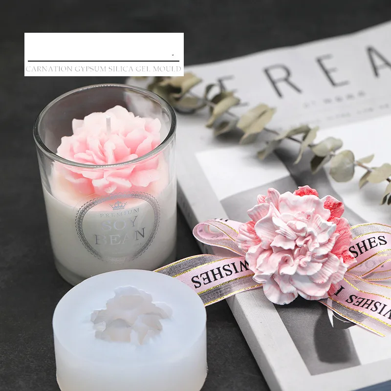 Цветок гвоздики мыльная форма для поделок свеча силиконовая форма для ручной работы ароматерапия вечерние сувениры домашний Рождественский новогодний декор