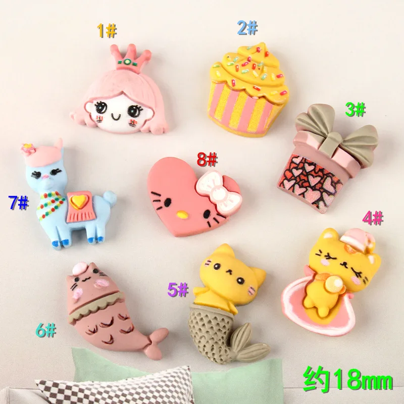 10 шт. кавайные кабошоны для украшения из смолы с плоской задней стороной и