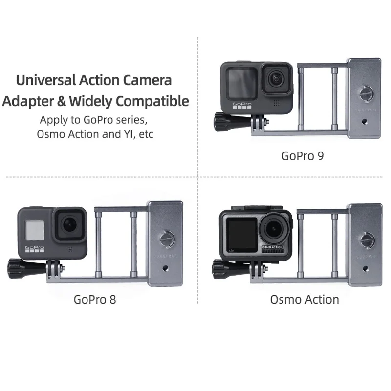 Gimbal para Câmeras de Ação Placas de Montagem para Dji Adaptador com 3 Estabilizador Osmo Mobile Gopro 9 8 7 6 Dji om 4 - - Image 4