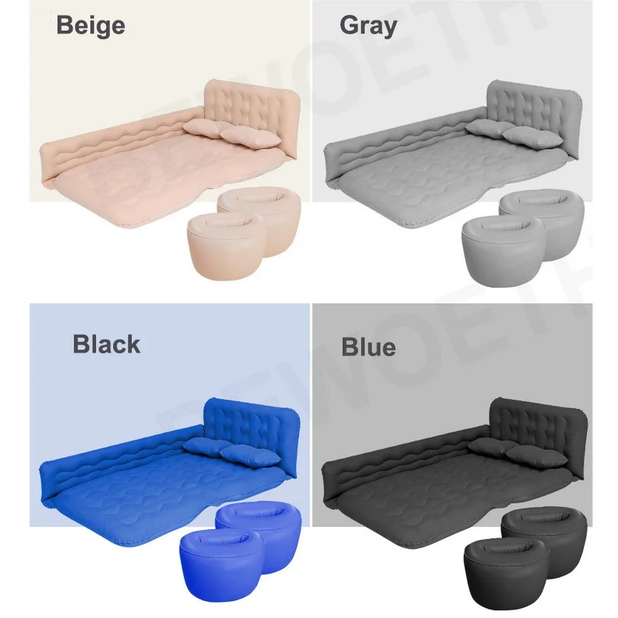 Inflatable Mattress Air Cushion Bed Sleep Rest SUV Travel Bed Universal Car Rear Seat Multi Functional for Outdoor Camping Beach