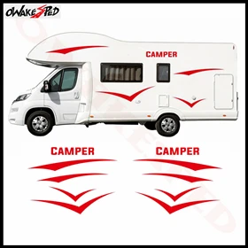 Автомобильный Стайлинг для дома на колесах трейлер для путешествий Camper Декор Наклейка полоски Графический набор виниловые наклейки Авто Декор тела наклейка s