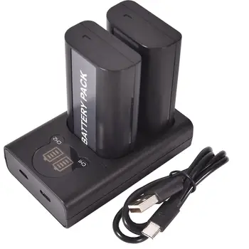 

DSTE 2PCS DMW-BLJ31/DMW-BLJ31e Camera Battery with Dual LCD Battery Charger Kit for Panasonic DMW-BGS1R,LUMIX S1,S1R,S1H Camera