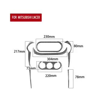 

Multimedia Cover Trim Panel Frame Sticker Parts Accessories 7Pcs For Mitsubishi Lancer Evo X Carbon Fiber