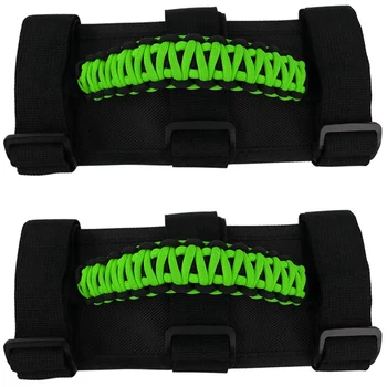 

Grab Handles for Jeep Wrangler YJ TJ JK JL & Gladiator JT 1987-2020, Car UTV ATV Roll Bar Grip Handle (2PCS Black+Green)