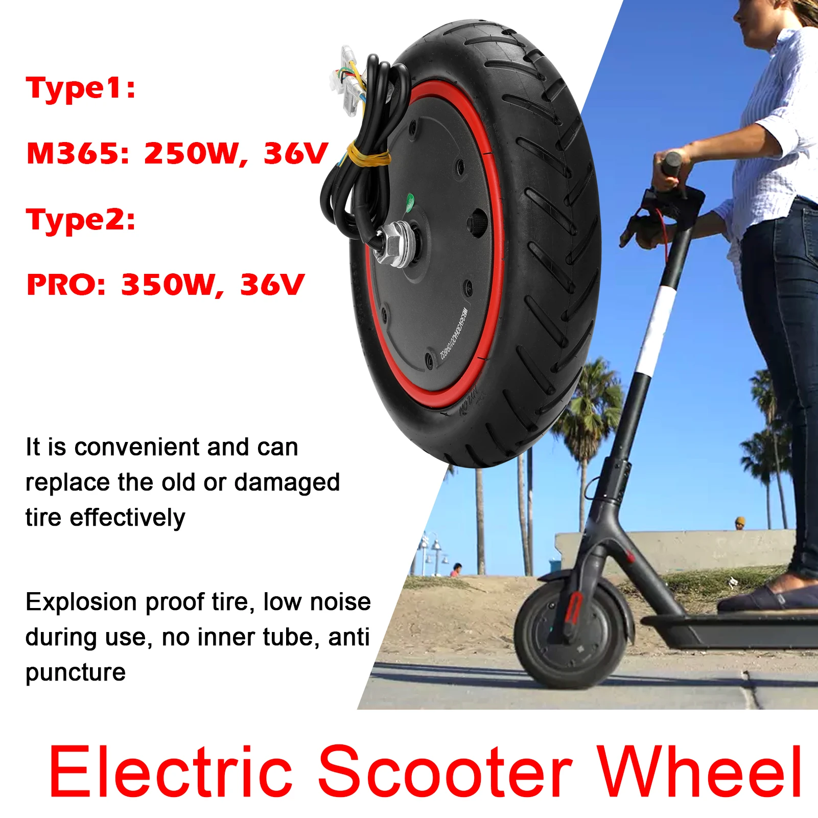 For M365 PRO Electric Scooter Accessories 250W 350W 36V Driving Wheel General Purpose Hub Motor