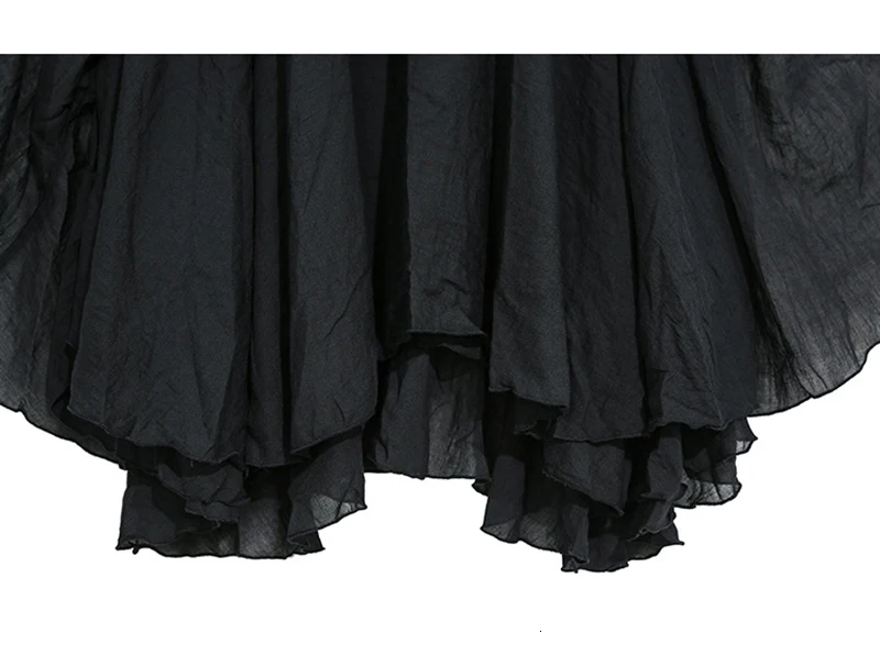 [EAM] женское черное прозрачное многослойное платье с разрезом, новинка, круглый вырез, без рукавов, свободный крой, модный тренд, Ранняя весна, 1M888