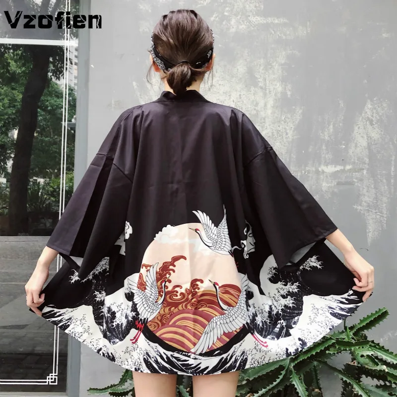 Японское кимоно кардиган пляжный солнцезащитный Летний Новый Haori Samurai Kimonos каратэ