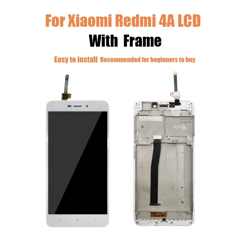 White Frame 4A PINZHENG 5,0 3,5 дюйма ЖК для Xiaomi Redmi 4A сенсорный экран дигитайзер замена экрана для Redmi 4A ЖК-дисплей с рамкой - Цвет: White Frame 4A