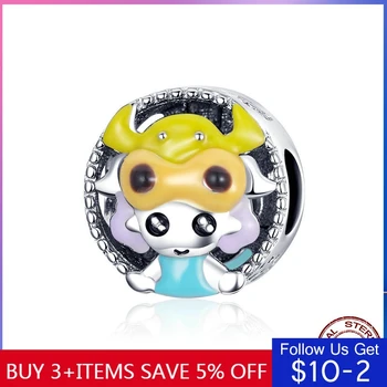 

CodeMonkey Taurus Constellation Personification Metal Beas for Women Silver Original Charm Bracelet Sterling Silver Jewelry C090