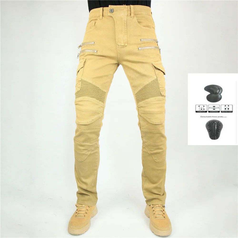 Motorcycle Pants Moto Men's Motocross Casual Riding Motorbike Touring Motocycle Street Jeans Trousers Protective Gear