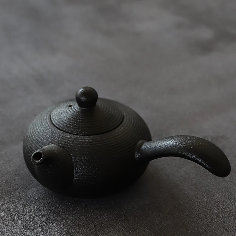luwu preto louça cerâmica kyusu bules de chá chinês artesanal