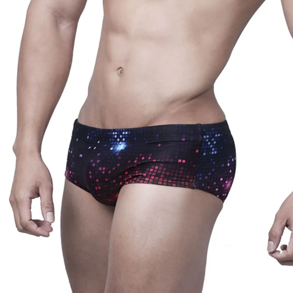 Men Swimsuit Push-Up Swim Trunks for Surfing