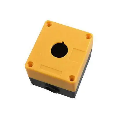 

Black Orange Plastic 1 Push Button Control Station Switch Box Case