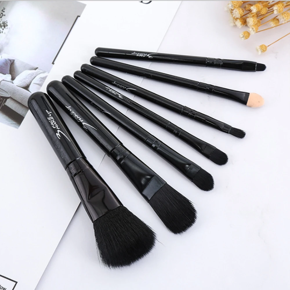 7PCS Set Makeup Brushes Fashion Eyes Make up Brush With Lovely Travel Makeup Case Box HIAISB 3