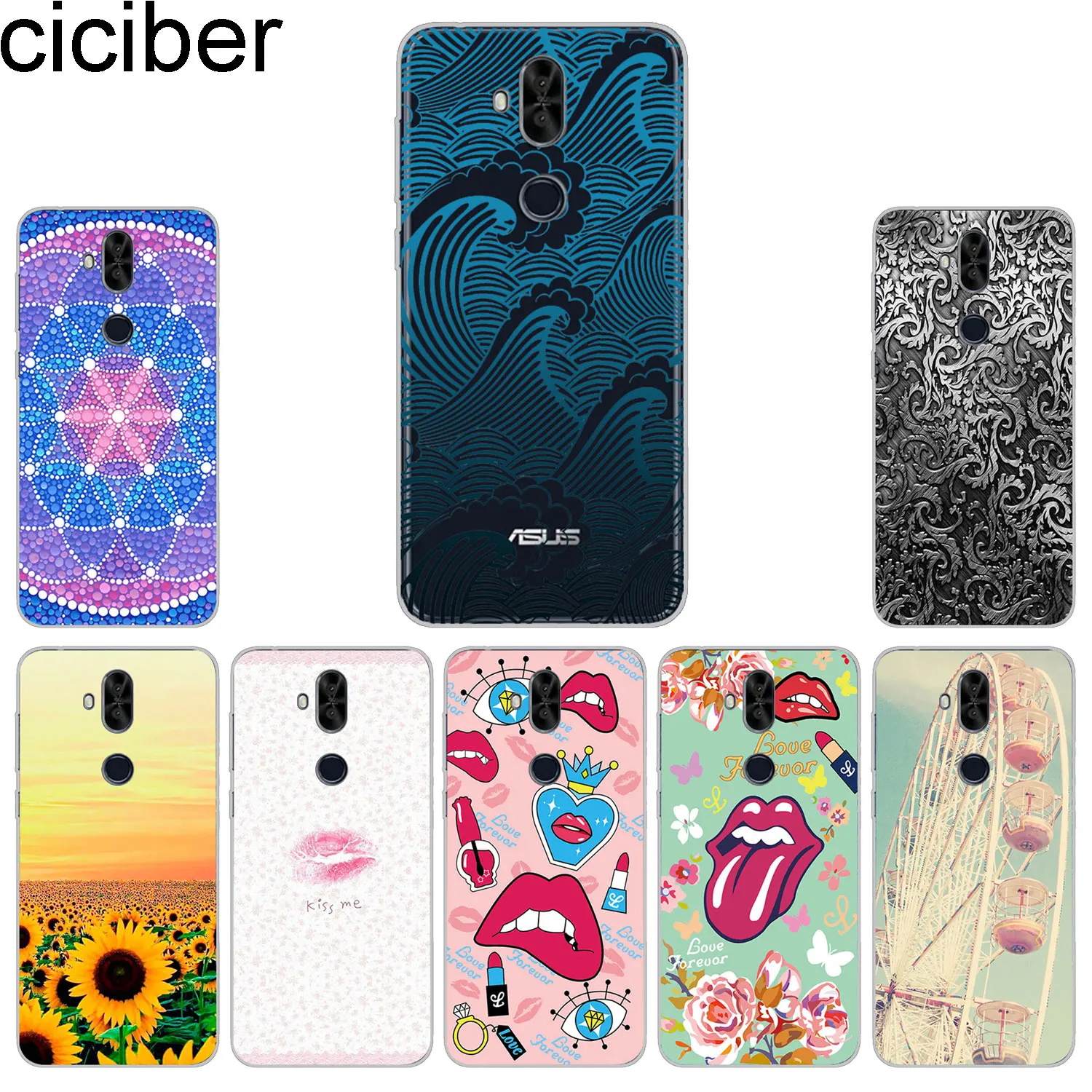 

ciciber Phone Cases For ASUS Zenfone 5 5Z 5Q Lite Max Plus (M1) Case Soft TPU Cover ZE620KL ZS620KL ZC600KL ZB570TL Sunflower