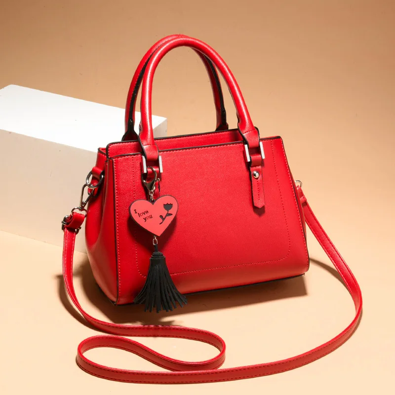 Женские сумки на плечо, женская сумка с наплечной лямкой, женские кожаные сумки, женская сумка S71 - Цвет: Красный