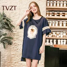 Tvzt Весенние новые женские пижамы удобные хлопковые атласные элегантные пижамы с принтом пальто Свободная Домашняя одежда для отдыха