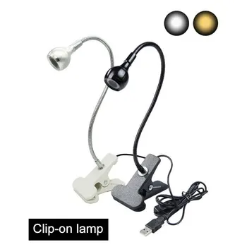 

USB Power Supply Table Lamp with Clip Holder Rechargeable USB Led Table Lamp Flexible Foldable Eye-caring Reading Book Lights