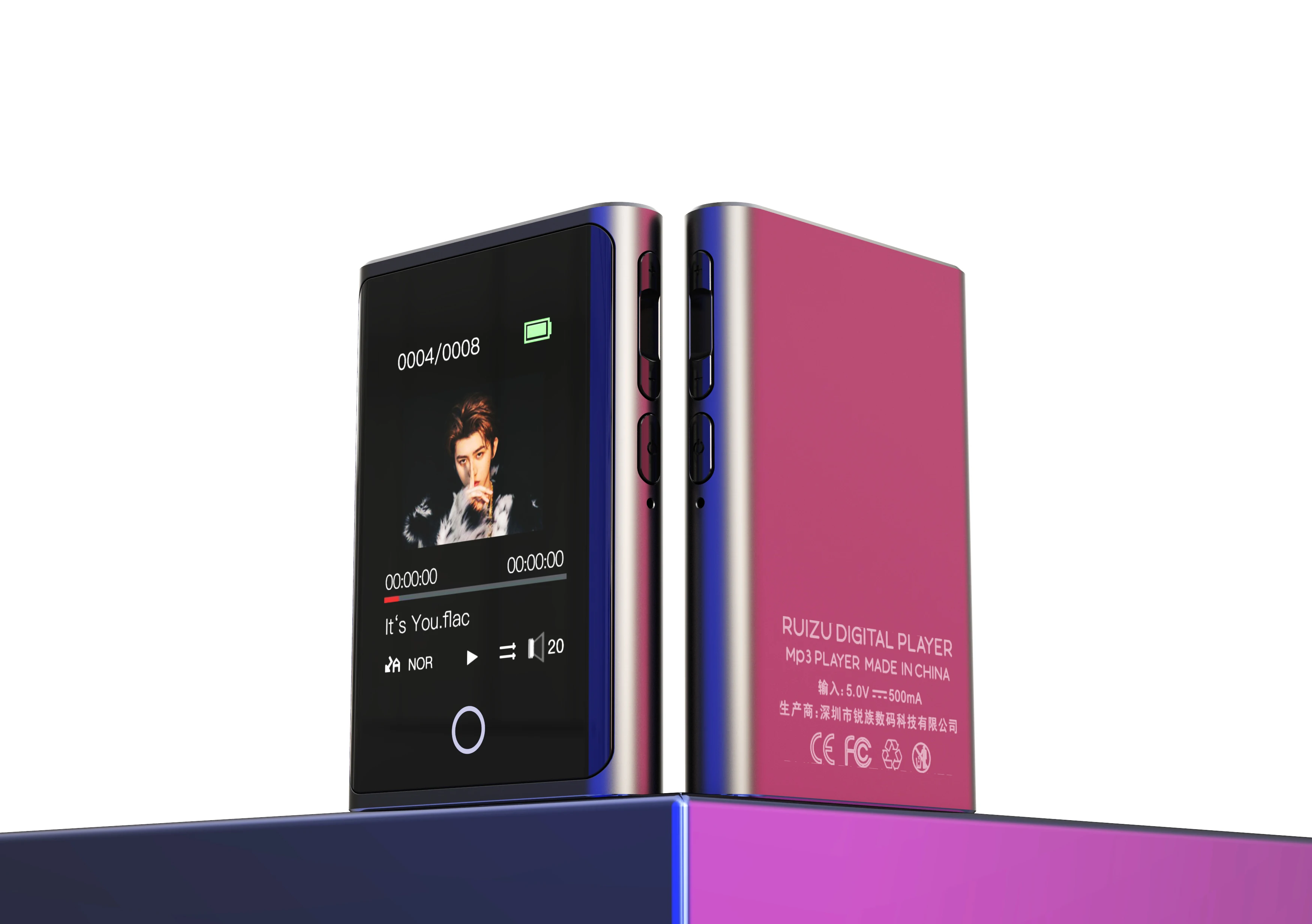 Ruidu M2 Bluetooth MP3-плеер 8 ГБ/40 ГБ 2 дюйма полный сенсорный экран Walkman Видео Радио FM Электронная книга поддержка Micro SD TF карта