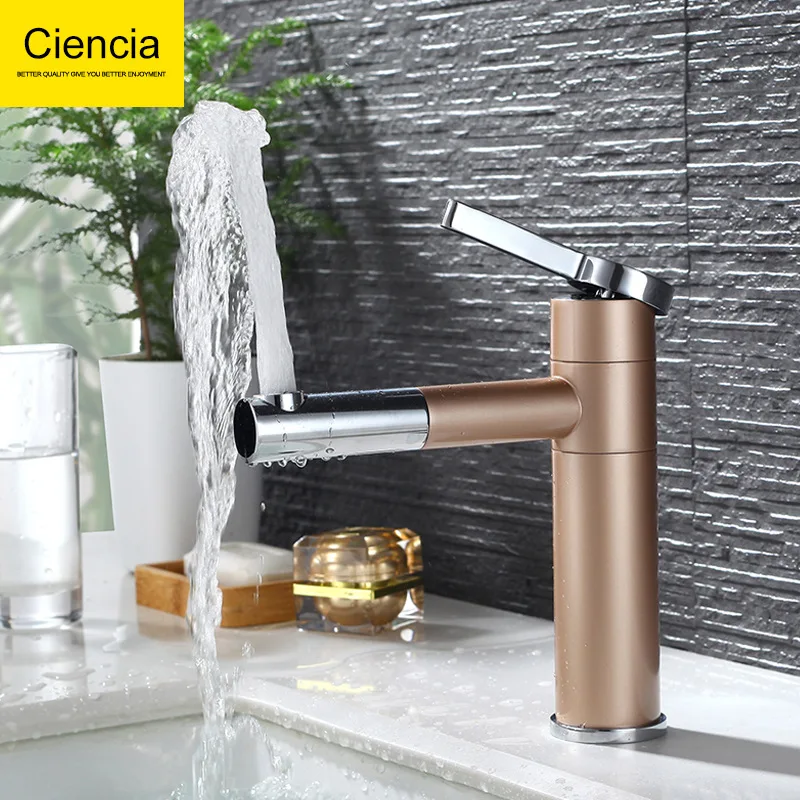 

Short-Drop-in Sink Hot And Cold Faucet Toilet Wash Basin Rotatable Basin Faucet Bathroom Tap