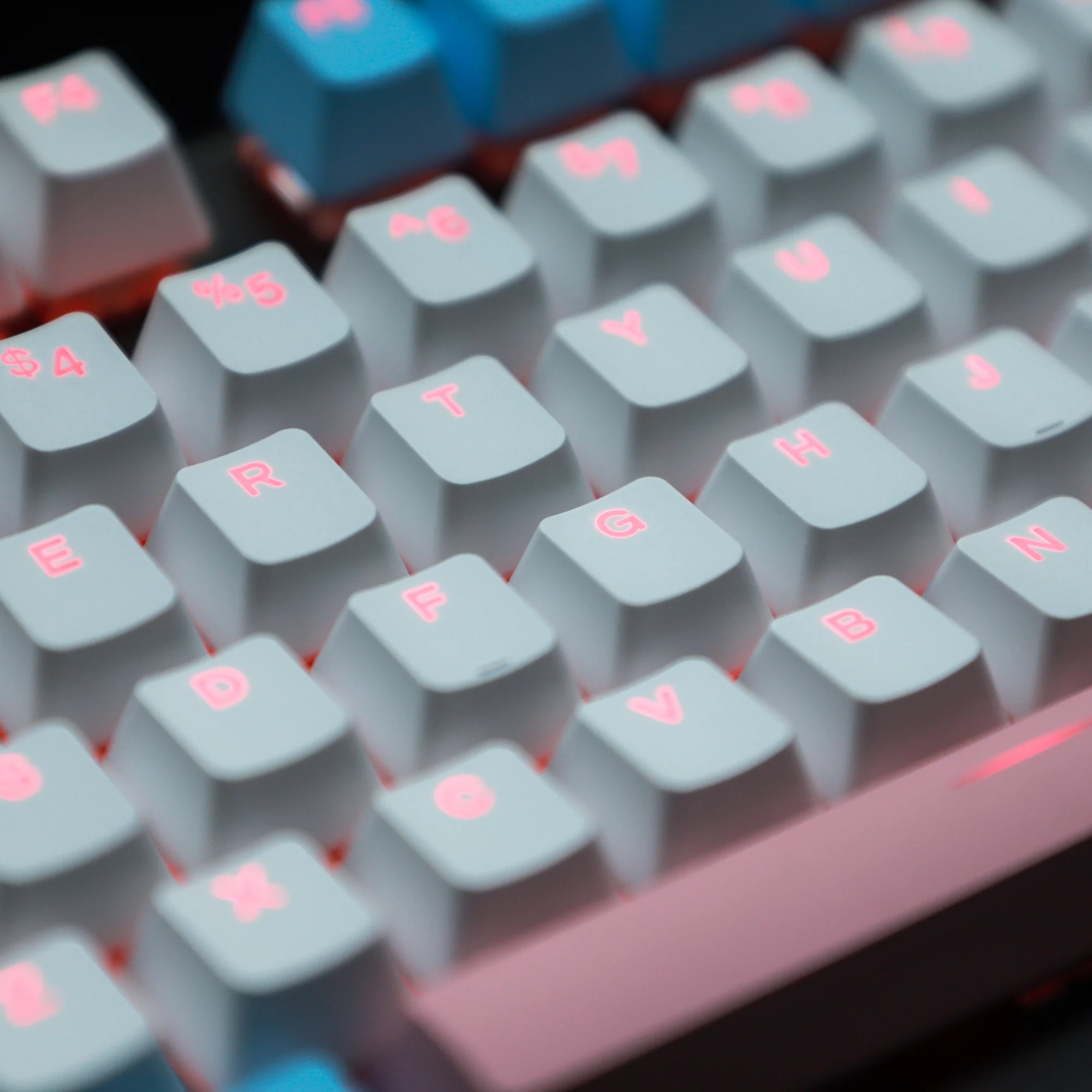 YMDK-Double Shot Botânico Leite Capa Backlit Keycaps108,