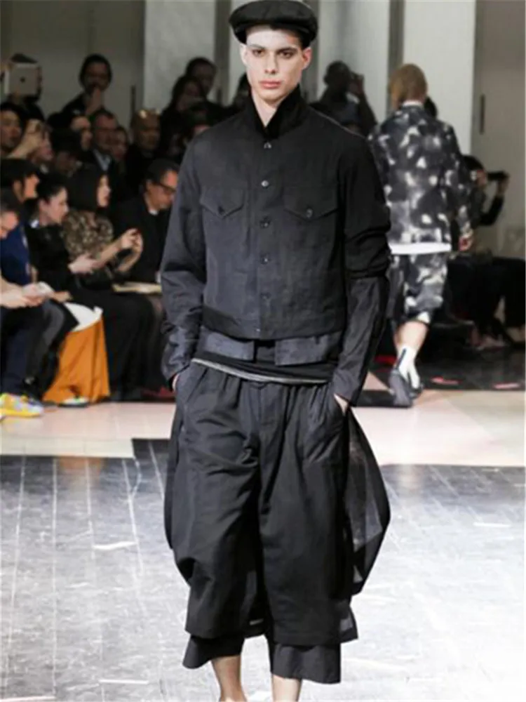 27-44 Big yards men's trousers Fashionable and elegant stylish baggy wide-leg pants