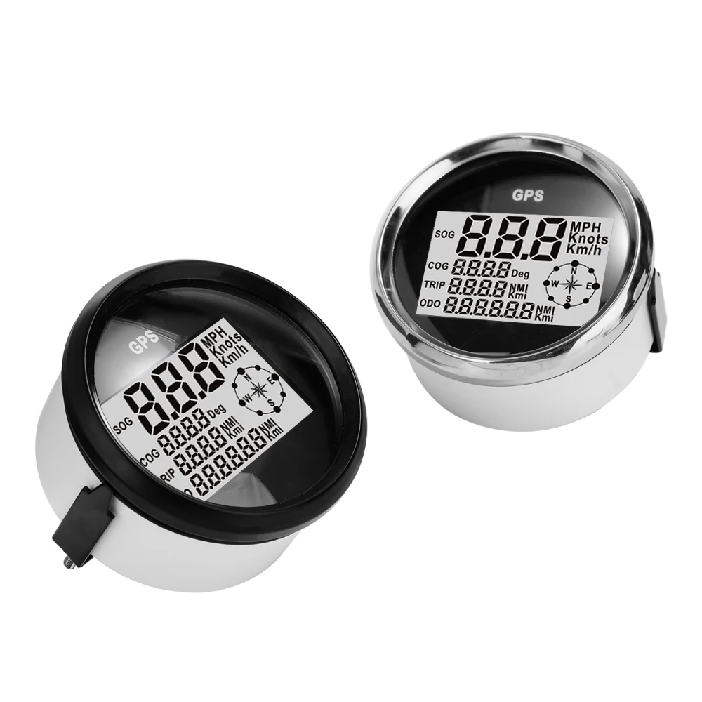 

High Accuracy Waterproof LCD Digital Display Speedometer 85MM Motorcycle Car Boat Speedometers Odometer