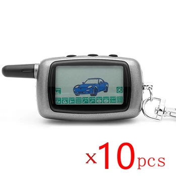

10PCS A9 2-way LCD Remote Control KeyChain For Two Way Car Alarm System Twage Starline A9 Key chain Fob with silicone case