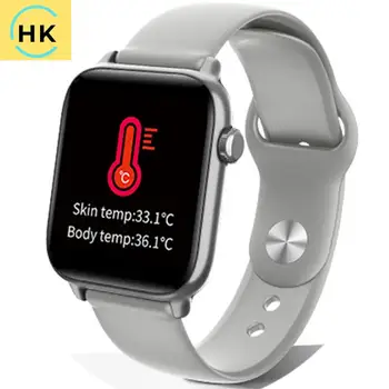 

HKBZ KW37PRO Smart Watch Women body temperature Smartwatch Electronics Smart Clock Fitness Tracker Silicone Strap Smart-watch
