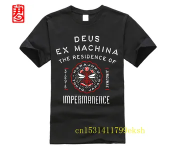 

DEUS Men Cotton Spandex O-Neck Tee Shirt New Style Men O Neck Short Sleeve Tshirts Classical Teenage Tee Shirt Ex Machina TEE