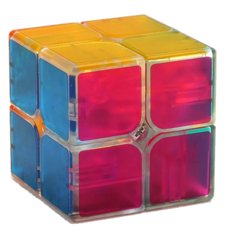 Zcube 2x2x2 глазурь матовый безопасный ABS пластик Профессиональный Прозрачный конкурс магический куб ультра-Гладкий 2x2 скоростной Головоломка Куб игрушки