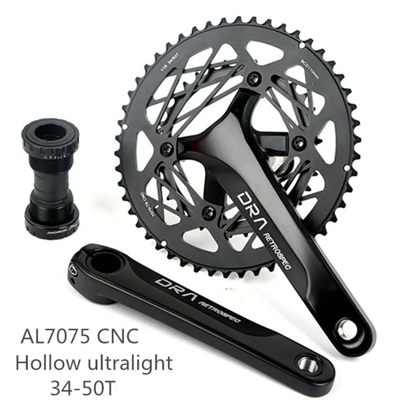 RS-DRA 20/22 скоростной полый алюминиевый сплав Chainwheel ультра-легкие велосипедные кривошипы велосипеда procзвездочка большая шестерня оси