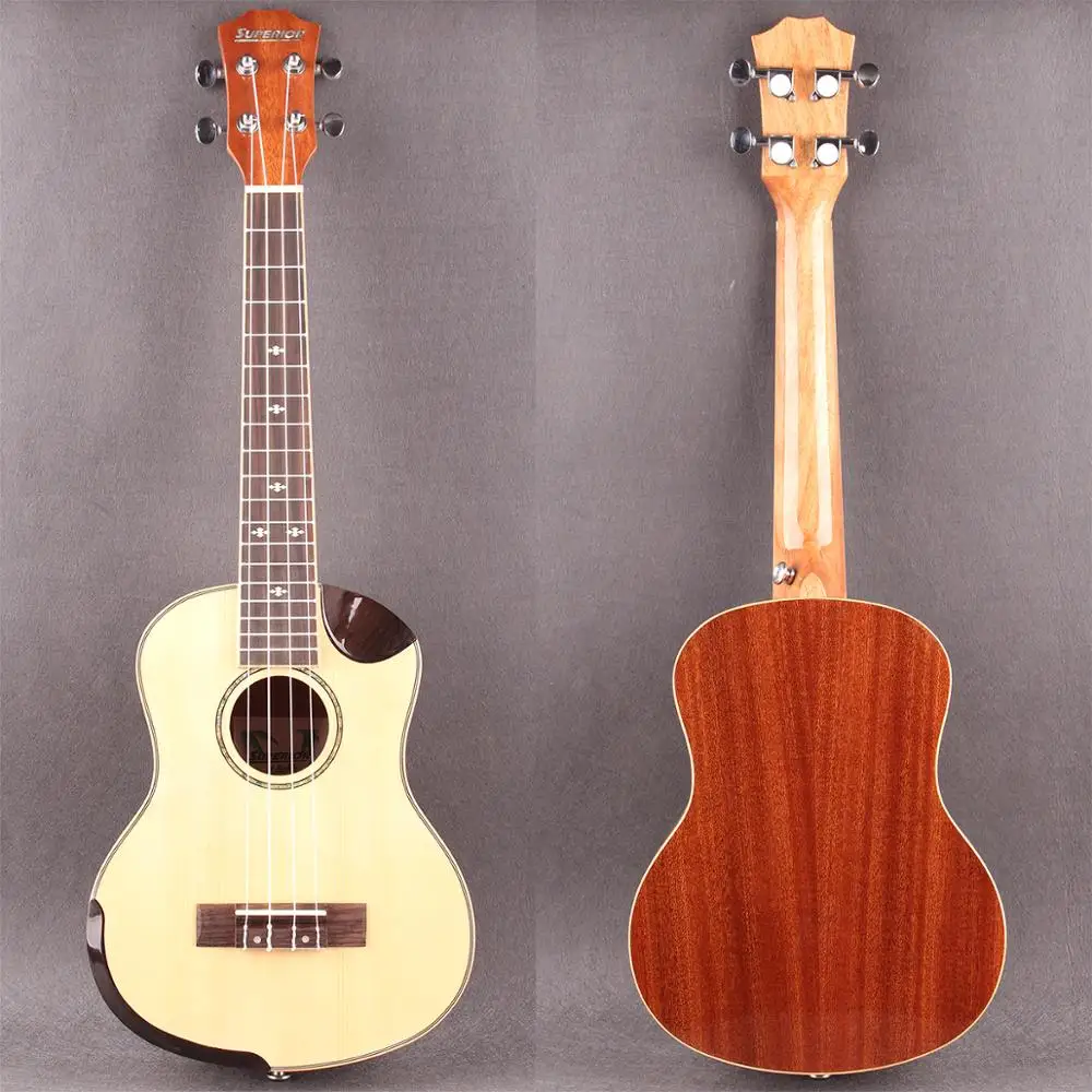 Concert Ukulele Spruce Top Sapele Side and Back укулеле 4 струны strings Guitar With EVA hard Case | Спорт и