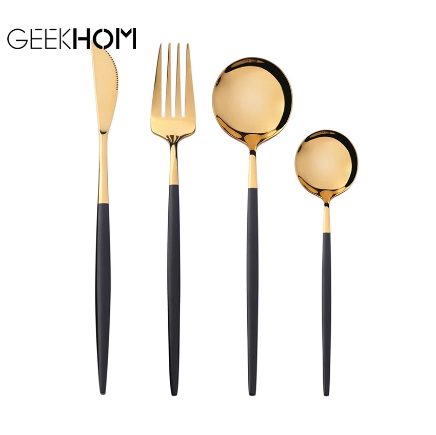 

Gold Dinnerware Set Spoons And Forks Set Stainless Steel Kitchen Tableware Set Knife Fork Spoon Dinner Set Dinner Knife Fork