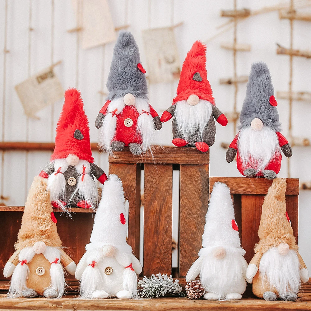 Санта Клаус снеговик рождественские украшения Безликий куклы шведский гном плюшевые куклы пользу вечерние украшения для дома подарок на год