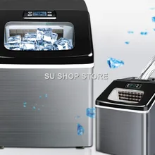 Машина для производства льда, коммерческий чайный магазин, небольшой мини-квадратный лед, 25 кг, домашняя автоматическая машина для производства льда