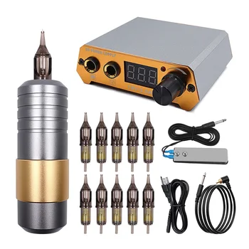 

Tattoo Machine Kit Cartridge Needles For Permanent Eyebrow Makeup Micro Needling Liner & Shader Swiss Motor Tattoo Grip
