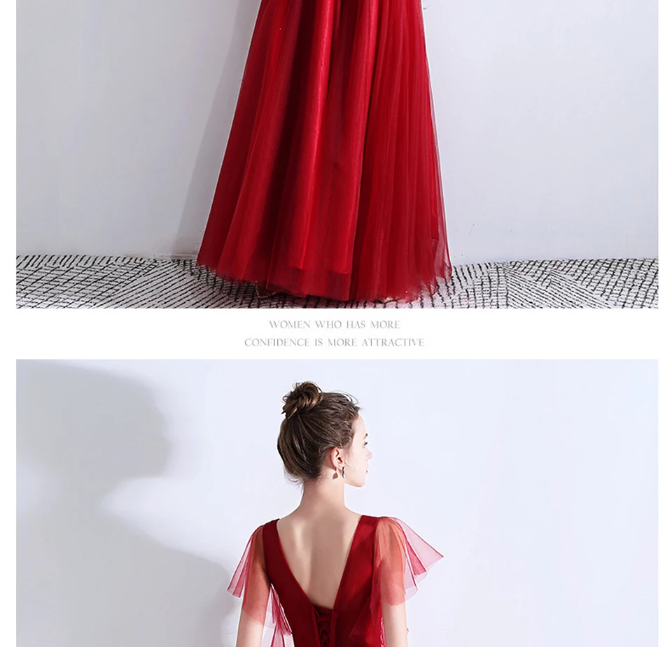 LAMYA Vestido De Novia Роскошные вечерние платья с v-образным вырезом, украшенные кристаллами и бусинами, с рюшами, Женские Элегантные Выпускные платья на заказ
