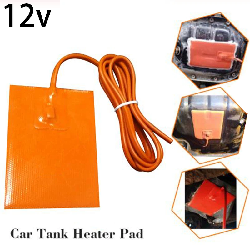 

12V Car Engine Oil Pan Sump Tank Heater Pad Silicone Heating Pad 13 * 23CM 40 - 150 Degrees Heating Pad