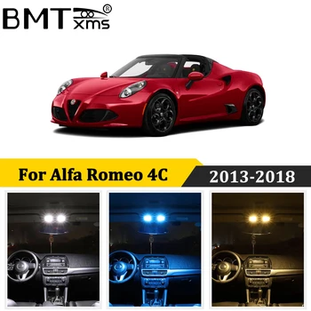 

BMTxms 5Pcs Car LED Interior Map Dome Light License Plate Lamp Canbus For Alfa Romeo Alfa 4C Coupe Spider 2013-2018