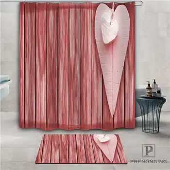 

Custom wood colour (1) Waterproof Shower Curtain Doormat Home Bath Bathroom Polyester Fabric Multi Sizes#2019-1-05-28