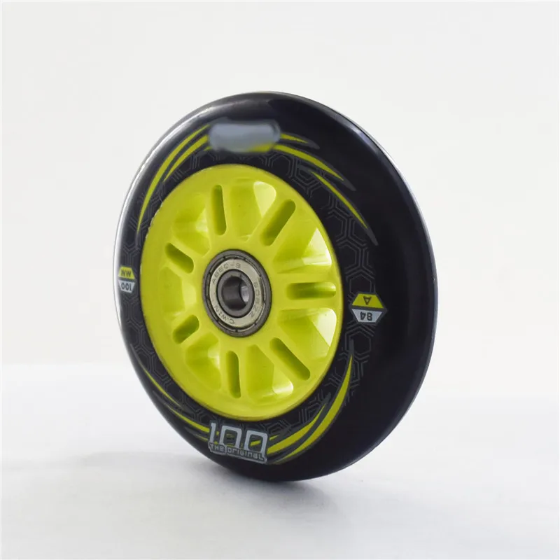 Рекомендуем 100 мм роликовые коньки колеса 84A шины для гоночного катания 3X100 мм/4X100 мм шасси база рама ABEC-9 подшипник 8 шт