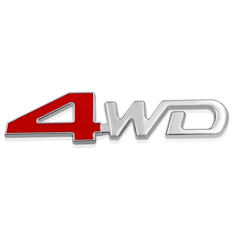 1 шт. Автомобильная задняя сторона 4WD Металлическая Наклейка 3D хромированная