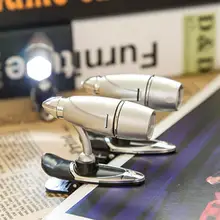 1 шт., серебристый регулируемый светодиодный светильник с зажимом, яркий металлический Ночной светильник, портативный светодиодный светильник для чтения, лампа-пуля, светильник для книг, светильник-вспышка, рабочий светильник