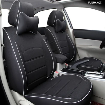 

FUZHKAQI Custom FLAX car seat covers For Dongfeng AX5 AX4 E70 AX7 S30 H30 CM7 S500 360 370 330 580 IX5 P16 S16 car seats