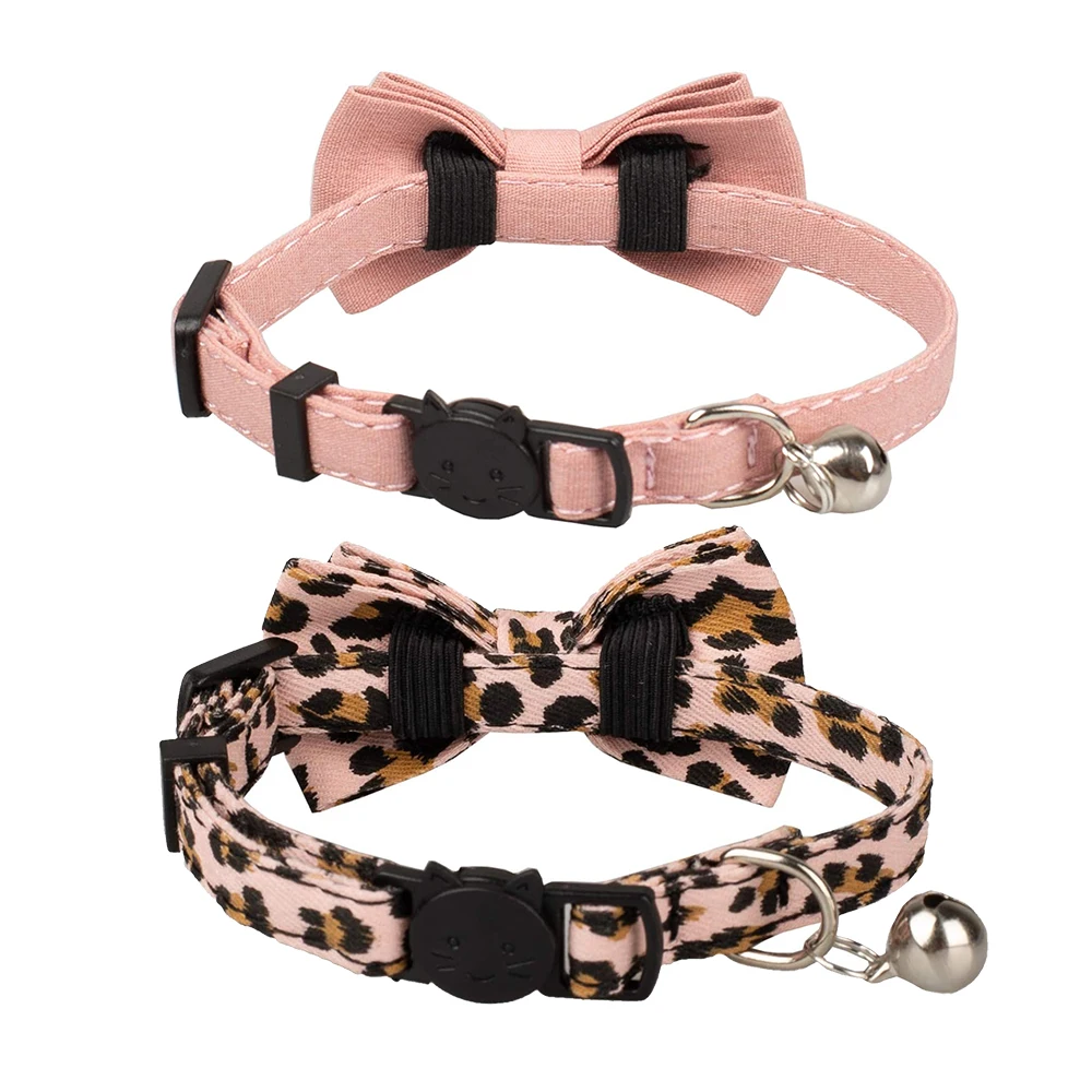Cats Collar Breakaway with Bell Bowtie Basic Solid Color Cat Collars with Quick Release Buckle Simple and Classic Pattern Cats Collar Breakaway with Bell Bowtie Basic Solid Color Cat Collars with Quick Release Buckle Simple and Classic Pattern