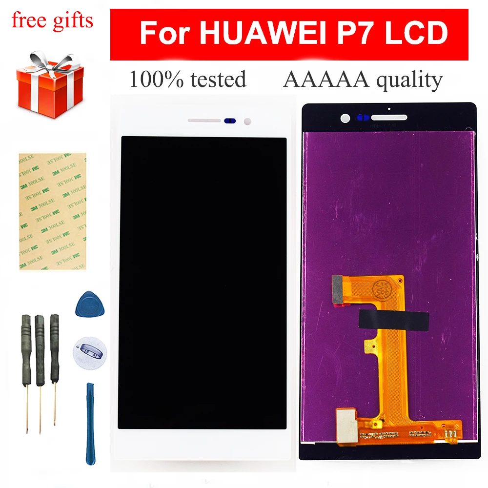 

100% Test 5.0" For Huawei P7 LCD Display For Huawei Ascend P7 LCD Touch Screen Digitizer Sensor Assembly Replacement1 920x1080